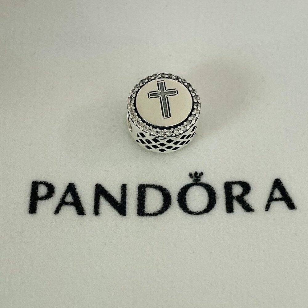 Retired Cross Of Faith Authentic Pandora Silver Charm